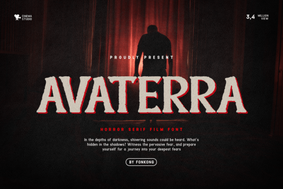 Avaterra: A Bold Display Font for Cinematic Web Design