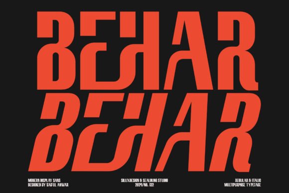 Behar: A Modern Display Font That Elevates Editorial Design