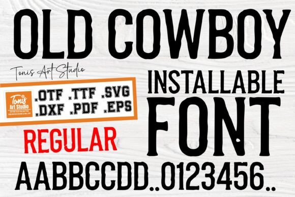 Old Cowboy Regular Font: A Bold Display Typeface for Business Branding