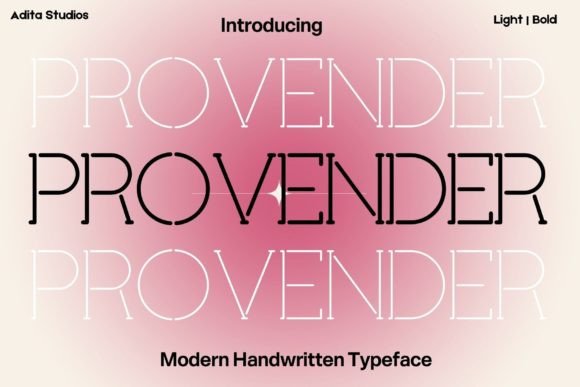 Provender: The Display Font That Elevates Small Business Branding