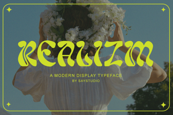 Realizm: A Psychedelic Display Font for Crafters and Product Designers