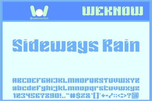 Sideways Rain: A Techno-Scifi Display Font That Elevates Campaign Visuals