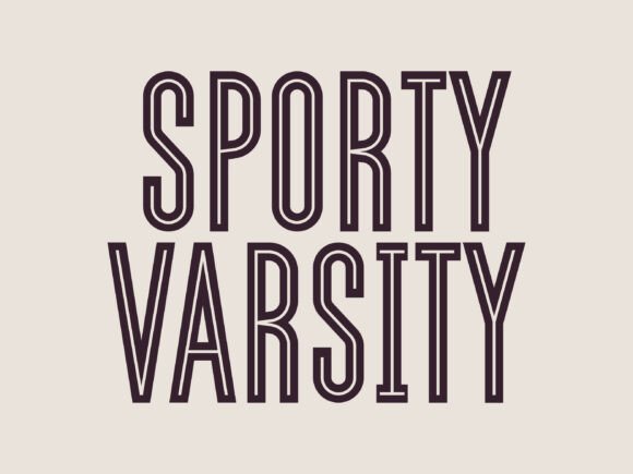 Sporty Varsity: A Bold Display Font for Energetic Brand Identities